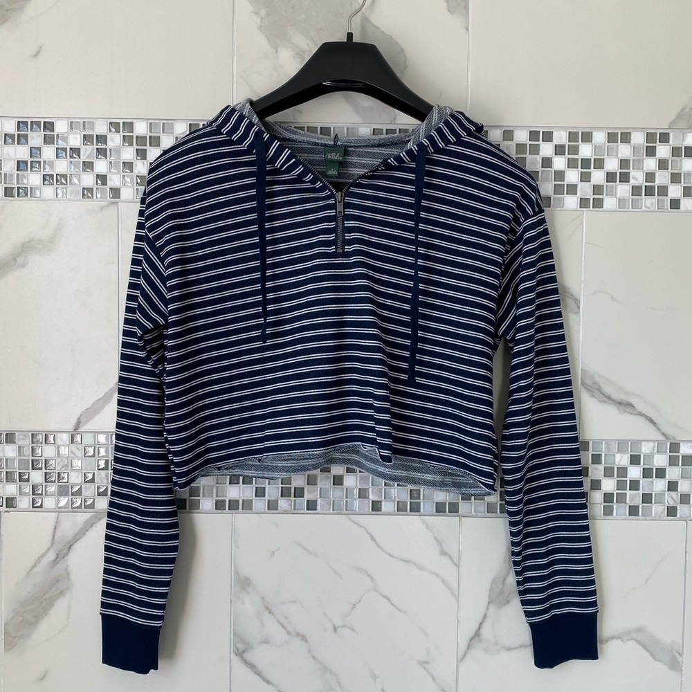 Wild Fable Striped Cropped Sweatshirt